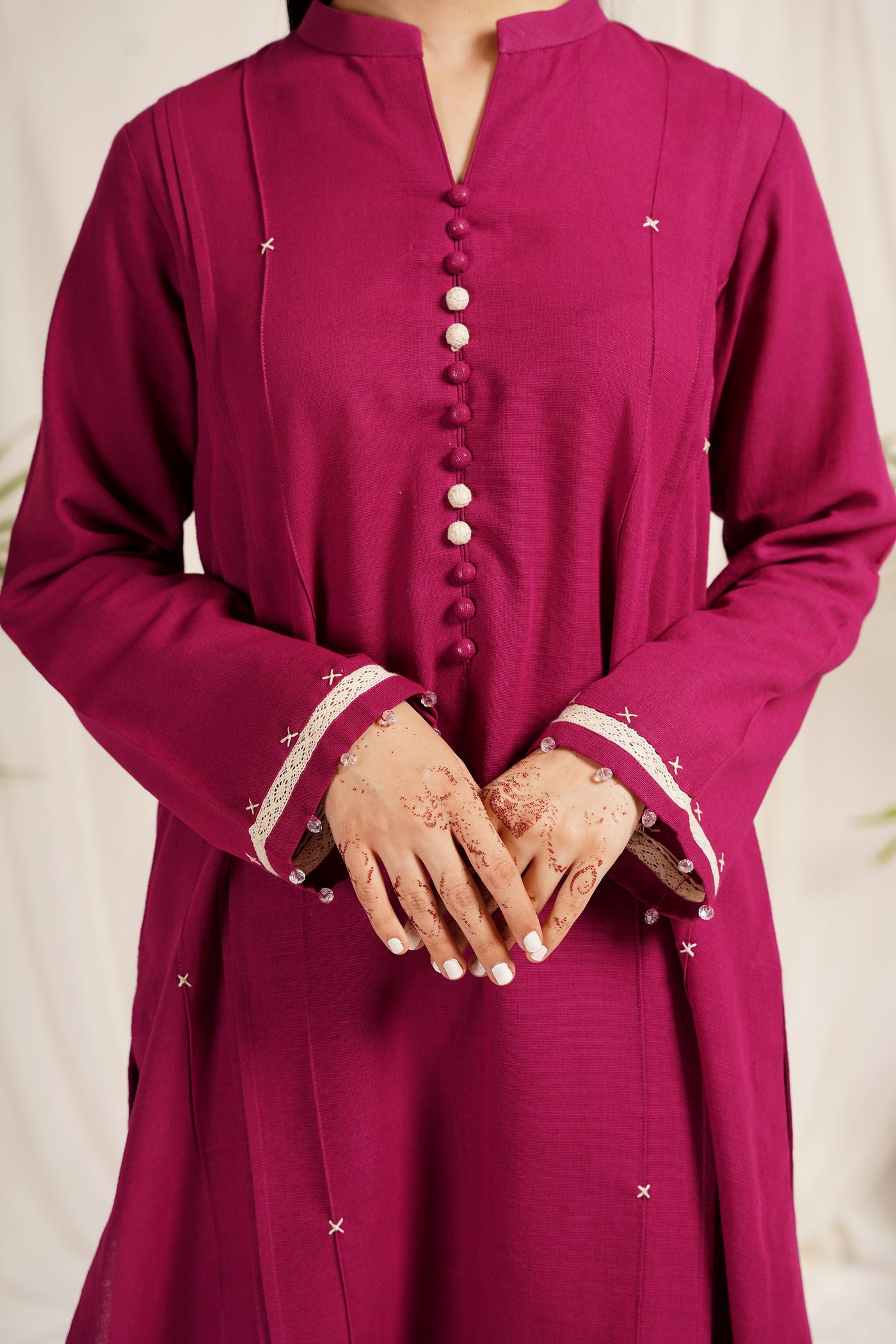 Purple Khaddar 2-Piece Dress