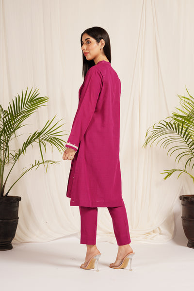 Purple Khaddar 2-Piece Dress