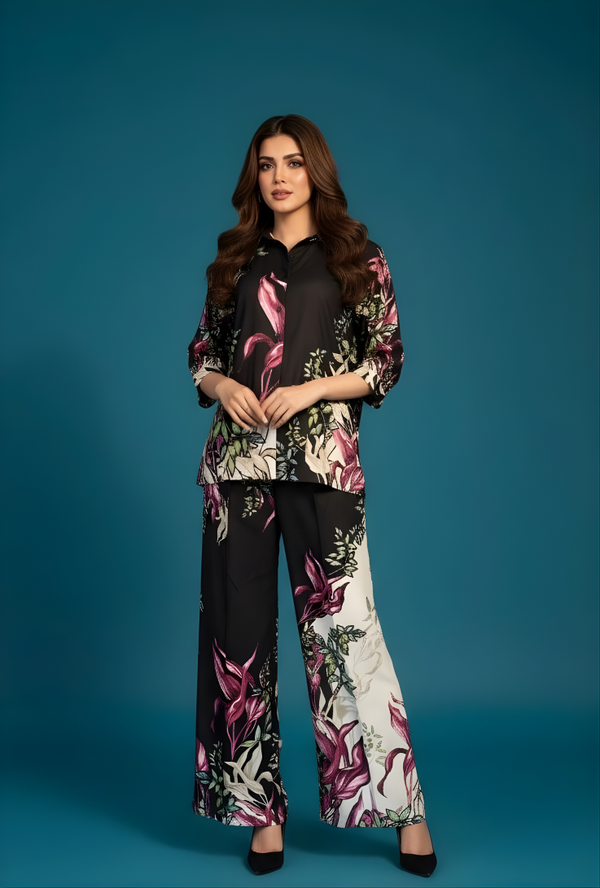 Black Orchid Bloom Co-ord Set