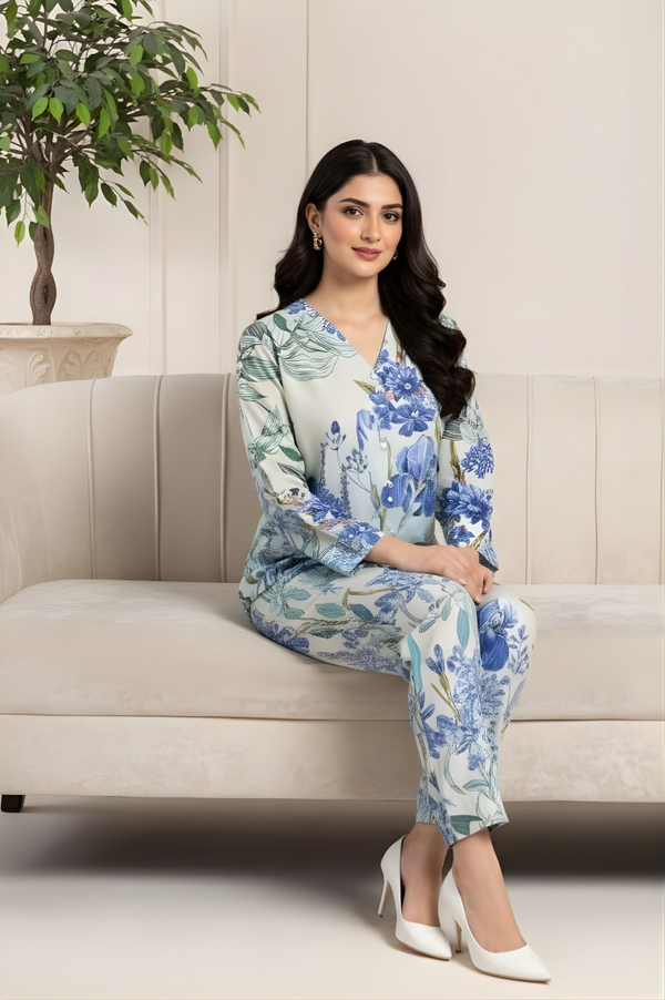 Blue Hydrangea Mist Co-ord Set