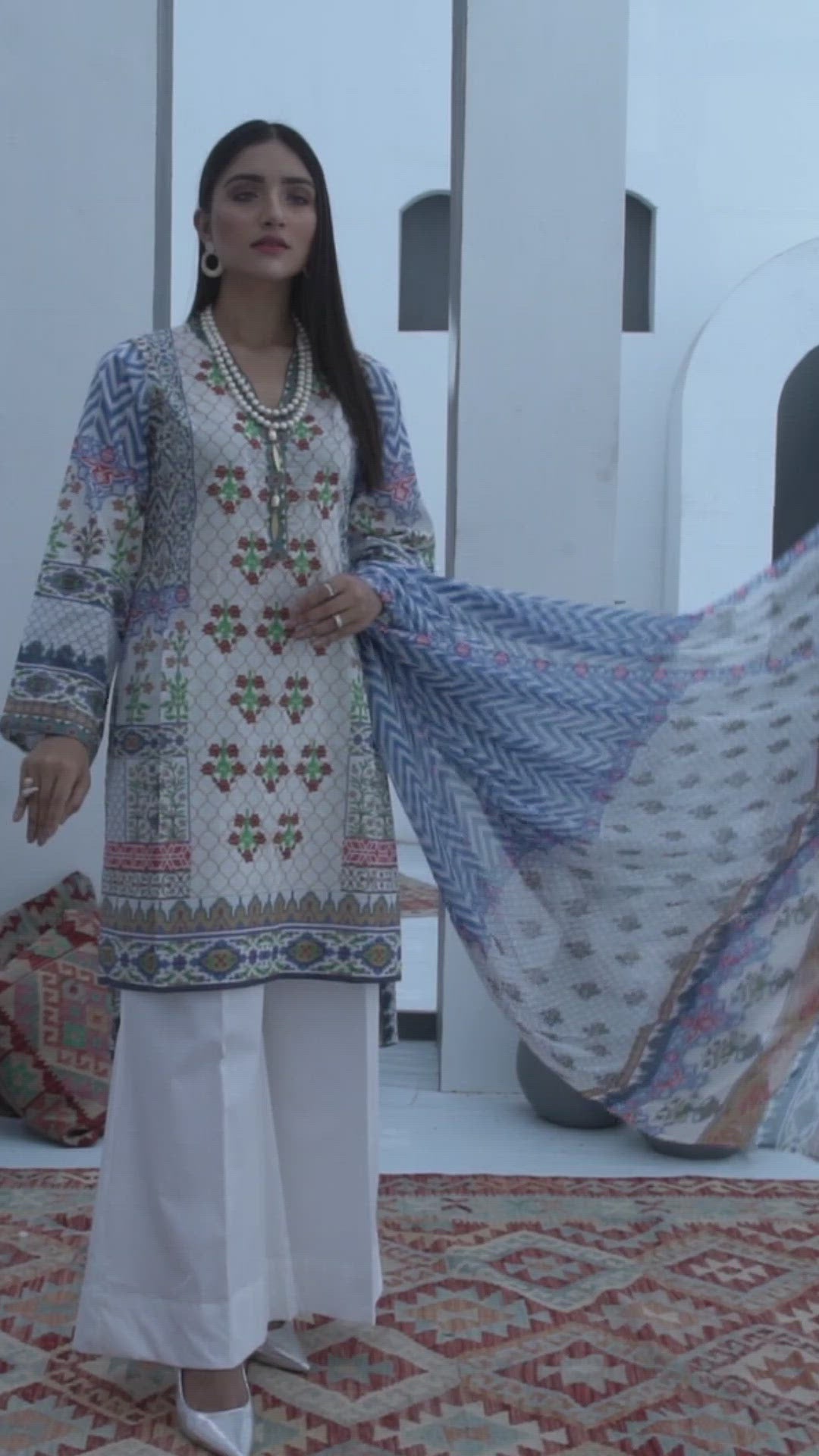 Embroidered Suit | Unstitched | 3Pc