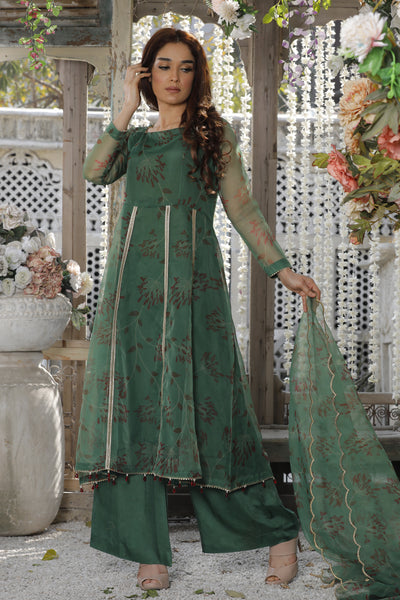 Green Elegant 3 Piece Dress