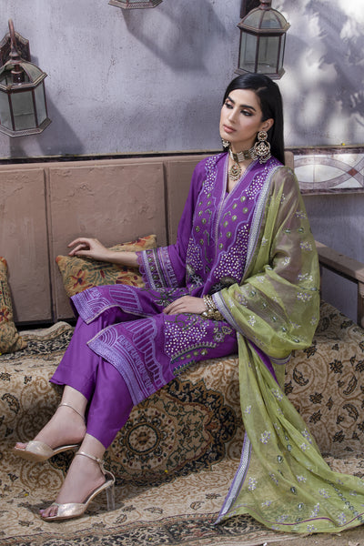 3 - Piece Embroidered Linen Suit