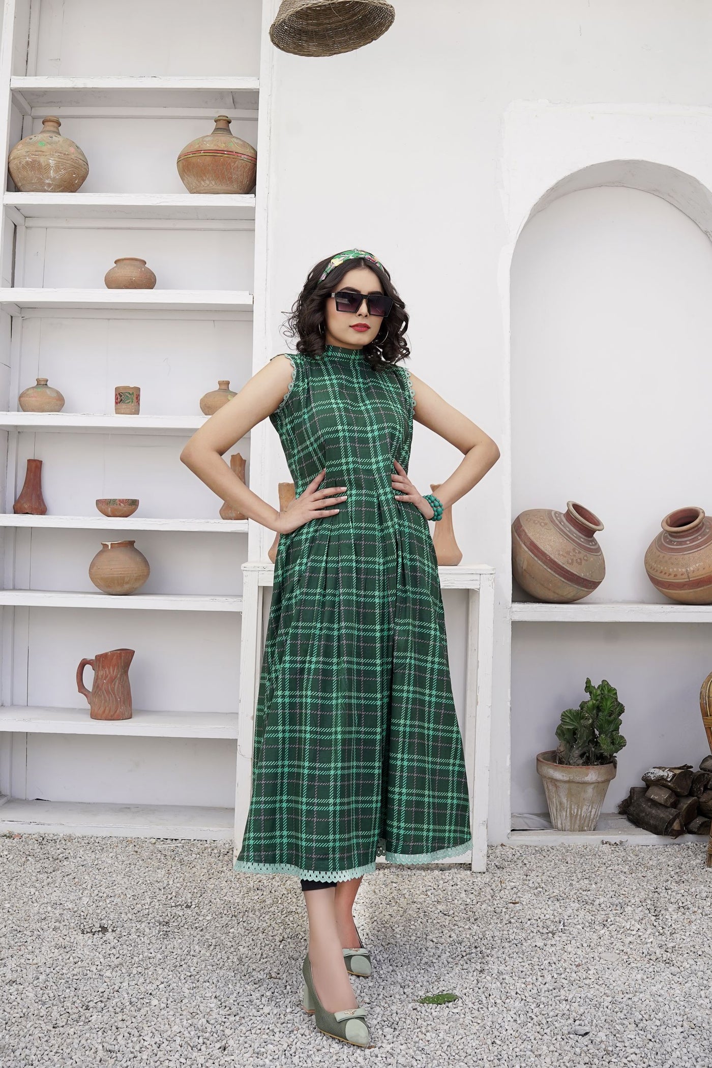 Printed Lawn Frock - With Sleeves
