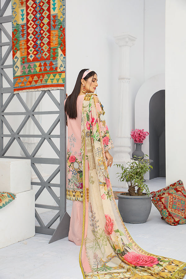 Embroidered Suit | Stitched Beautiful | 3PC Back