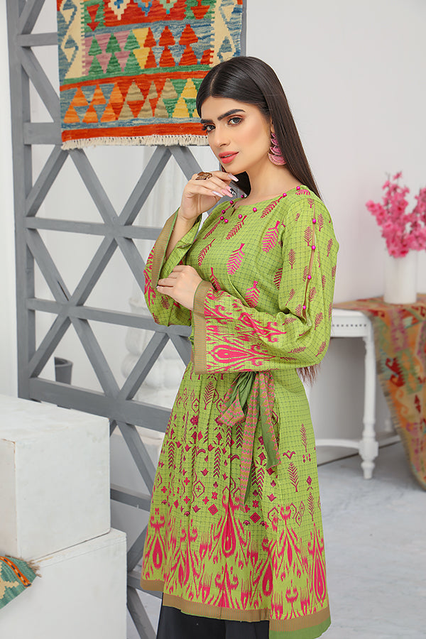 Embroidery Lawn Shirt- Stitched Lawn Shirt Multi Color- Front 2