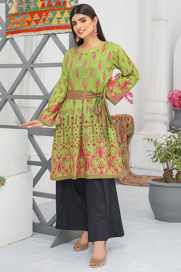 Embroidery Lawn Shirt- Stitched Lawn Shirt Multi Color- Front